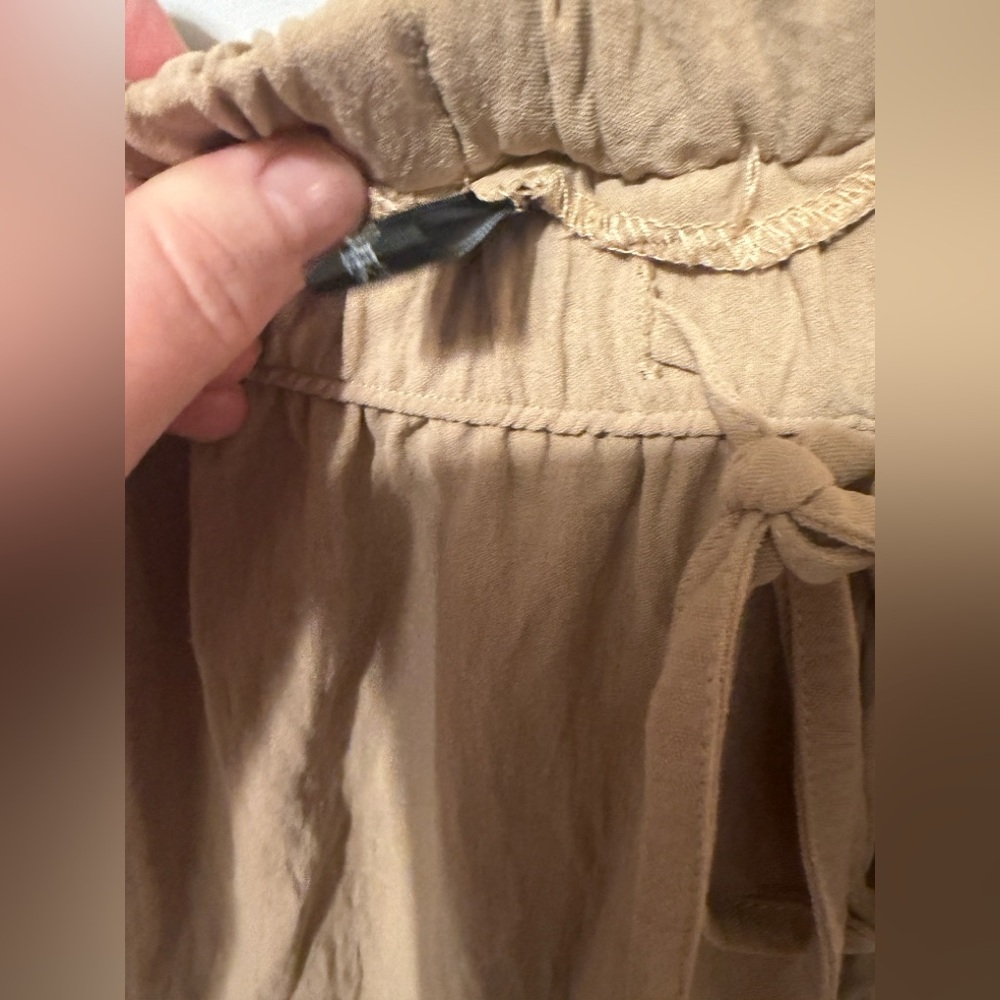 Merokeety tan wide leg cargo trouser M - Picture 8 of 13